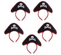 OATIPHO 5pcs Pirate Skull Headband Fun Party Headwear for Halloween Cosplay Unique Pirate Costume Accessories for Boys and Create Memorable