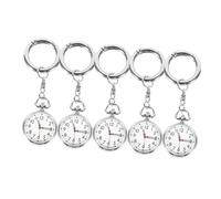 OATIPHO 5pcs Practical Nurse Pocket Watches with Glass Face and Stainless Steel Case, Multi-Function and Easy to Carry, for Daily Work in The Hospital