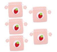 OATIPHO 5pcs Small Crochet Purse Cute Drawstring Storage Bag for Change Adorable Mini Cartoon Design Vibrant Colors Lightweight and Compact for Everyday Use