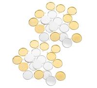 OATIPHO 60PCS Round Pendant Bezel Trays with Gold and Silver Finish, 20mm Inner Diameter Jewelry Cabochon Base Settings for DIY Crafting, Photo Resin Jewelry Making Supplies