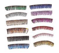 OATIPHO 6Pairs Glitter Colored False Lashes of DIY Eyelash Extensions for Eye Makeup for Halloween and Costume Parties Skin Friendly and Comfortable Wear