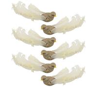 OATIPHO 6pcs Artificial Realistic Birds with Glitter Powder and Faux Plumage Lifelike Decorative Birds for Tree Decoration and Garden Landscaping Elegant Foams with Meticulous Attention