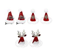 OATIPHO 6pcs Christmas Hair Clips for Festive Decorative Barrettes with Snowflake Tulle Skirts Reindeer Antlers and Sequin Letters Party Hair Accessories for Boys