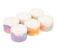 OATIPHO 6pcs Cloud Dream Foil Washi Tape Set, Decorative Thin Paper Tape for Scrapbooking, DIY Craft Wrapping, Includes Night Bell, Mint Sweet, Summer Glow, Gentle Edition