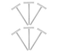 OATIPHO 6pcs Handheld Sign Rods 40cm Stainless Steel 5mm Square Clamp, Portable Parade Display Holders for Sports Ceremonies, Protest Signs, and Welcome Posters