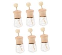 OATIPHO 6pcs Jelly Bean Air Freshener Car Vent Essential Oil Bottle Aromatherapy Oil Car Scents Glass Essential Bottles