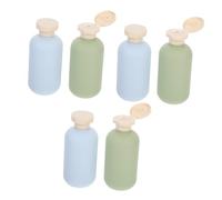 OATIPHO 6PCS Refillable Travel Bottles with Flip Top Caps Portable Plastic Containers for Shampoo Lotion Body Wash Avocado Green and Blue Anti-slip Design for Toiletries
