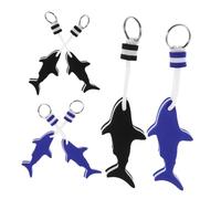 OATIPHO 6pcs Shark Shaped Eva Floating Key Chain, Compact Lightweight Key Float for Boating and Pool Use, Portable Floatable Keychain for Water Activities
