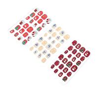 OATIPHO 72pcs Christmas Full Cover Fake Nails for Safe Non Toxic Press Manicure Holiday Nail Art for Boys and Easy to Apply and Remove