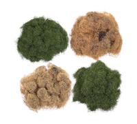 OATIPHO 80G Static Grass Tufts Set - 8Mm Lifelike Simulated Model Grass in Spring Green, Summer Green, Autumn Yellow, Winter Brown - Miniature Railway Scenery, Fairy Garden, and Diorama