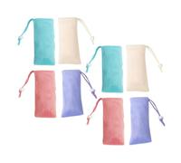 OATIPHO 8pcs Bath Foaming Soap Mesh Bag Drawstring Soap Holder Pouches for Bar Storage Travel Hanging Wash Bag Saver