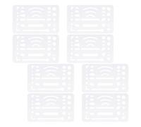 OATIPHO 8pcs Stainless Steel Erasing Shield Drawing Templates Multifunctional Mechanical Ruler for Engineering Drafting Measuring Students and Professionals