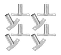 OATIPHO 8pcs Universal Push Broom Handle Bracket Replacement Mounts with Screw-on Iron Connectors, Quick-Attach Design for Mop and Sweeper Handles, Suitable for Home and Household Cleaning