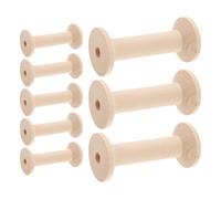 OATIPHO 8pcs Wooden Spools Thread Holders for Sewing and Embroidery Versatile Yarn Organizer for DIY Crafts Empty Bobbins for Wire Weaving Beginner-Friendly Wooden Yarn Holder