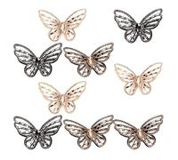 OATIPHO 9pcs Crystal Butterfly Applique Beaded Clothing Applique Rhinestone Stylish Deluxe Sparkling Fashionable Easy to Sew for Bags Hats Party Ensembles Occasion