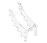 OATIPHO Acrylic Arc-shaped Eyeliner Holder and Ink Pen Storage Rack, Single-piece Cosmetic Display Stand for Makeup Brushes and Fountain Pens, Suitable for Home and Office Use