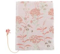 OATIPHO Adjustable Dandelion Pink Satin Cloth Book Cover A5 Size Decorative and Protective Fabric Book Sleeve for Students Stylish Handmade Protector for and Journals