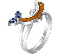 OATIPHO Adjustable Dolphin Mood Ring for Women Temperature Sensitive Color Changing Finger Ring Open Animal Shape Jewelry Stylish Emotion Sensing Accessory for Parties and Daily Wear