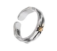 OATIPHO Adjustable Open Sun Ring Tone Metal Punk Hip Pop Jewelry for Men Women Wedding Party Travel Flexible Fit Tarnish-resistant Band