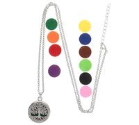 OATIPHO Adjustable Tree of Life Essential Oil Diffuser Necklace with Refilled Pads Stainless Steel Aromatherapy Pendant for Couples Portable Scent Diffuser Jewelry with Inspirational
