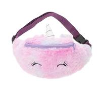 OATIPHO Adorable Unicorn Crossbody Bag for Girls Plush Winter Shoulder Bag Adjustable Strap Embroidered Cute Design for Boys and Girls Daily Use
