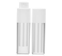 OATIPHO Airless Pump Bottles Travel Containers 2pcs 30ml Frosted Plastic Lotion Dispensers Refillable Toiletry Bottles for Cosmetics and Skincare