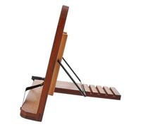 OATIPHO Bamboo Reading Rack Medium Size Tea Color Book Stand Cookbook Holder Household Reading Shelf Desktop Textbook Holder for Study and Kitchen Use