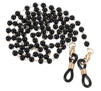 OATIPHO Black Eyeglasses Chain, Beaded Glasses String Outdoor Eyeglasses Chain Anti-lost Sunglasses Lanyard Eyeglasses Hanging Lanyard Eyeglasses Accessory Mask Hanging Rope Outdoor Eyeglasses Rope