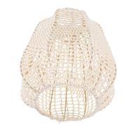 OATIPHO Boho Cotton Rope Woven Lampshade for Indoor Bedrooms, Light Bulb Shade with Iron Frame, Diffuses Light and Prevents Direct Glare, Beige Pendant Lamp Cover