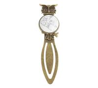 OATIPHO Bookmark Delicate and Sturdy Owl Shaped with Gemstone Inlay Zinc Alloy Retro Decorative Metal Page Marker Reading Progress for Students and Teachers, for Families and Classrooms