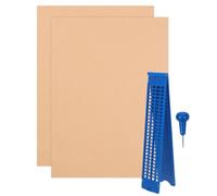 OATIPHO Braille Writing Board for Blind Plastic Braille Writing Board and Stylus Kit Rows Squares Includes Stylus and Practice Papers for Tactile Learning at Home School
