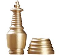 OATIPHO Brass Pagoda Pendant Openable Ga’u Bottle Tibetan Religious Tower Charm Meditation Necklace Charm for Mindful Breathing and Spiritual Jewelry Crafting