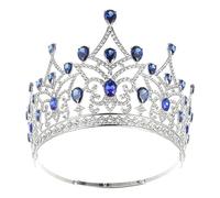 OATIPHO Bride Headband Baroque Rhinestone Crown Wedding Accessories for Women Adjustable Cubic Zirconia Hair Accessory