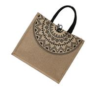 OATIPHO Canvas Linen Handbag Large Capacity Tote for Outdoor Use Lightweight Jute Shopping Bag for School Camping Beach and Daily Activities Alternative to Bags