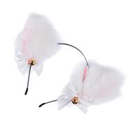 OATIPHO Cat Ears Headband with Bells Bows Cloth Cat Ear Shape Lovely Creative Chic Costume Accessory Comfortable for Wearing Hair Accessories for Girls Halloween Party