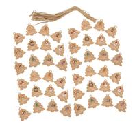 OATIPHO Christmas Kraft Paper Tags with Natural Rope Durable DIY Gift Hanging Labels for Party Decorations Xmas Wrapping Accessories for Presents and Cake Boxes Eco Friendly Vintage Style