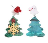 OATIPHO Christmas Tree and Snowflake Earrings for Women Chic Xmas Ear Decors Party Jewelry Accessories Durable Holiday Birthday and Anniversary Festive Design