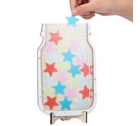 OATIPHO Classroom Reward Jar Wood Star Tokens Incentive Star Jar for Behavior Motivation for Student Positive Reinforcement