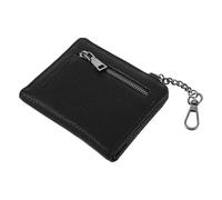 OATIPHO Compact Small Pu Leather Bifold Wallet for Women, Zipper Coin Pocket Card Holder, Travel Mini Black Pocket Wallet for Party and Holiday Use