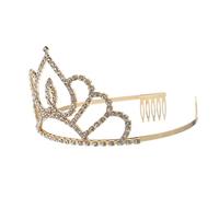 OATIPHO Creative Bride Crown Headdress for Rhinestone Hair Accessory Gold Decorative Tiara for Birthdays Weddings Proms and Special Occasions