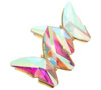 OATIPHO Crystal Butterfly Shoe Clips with Ab Color Changing Rhinestones Elegant DIY Shoe Charms for High Heels and Garments Versatile with Gift Ready Packaging for Wedding and Party