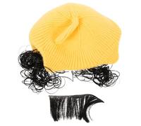 OATIPHO Cute Wig Hat for Girls Knitted Boy Girl Wig Hat Cat Ears Soft Breathable for Comfort Adorable Hair Accessory for Photoshoots