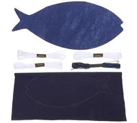 OATIPHO DIY Sashiko Embroidery Kit for Beginners - Fish Pattern Fabric Coaster Making Kit with Instructions, Hand Embroidery Beginner Collection Suitable for Adults and Craft Enthusiasts