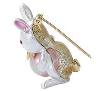 OATIPHO Easter Bunny Brooch for Women Cute Design Lapel Pin for Easter Mother Day Day Elegant Decorative Accessory for Clothes and Bags
