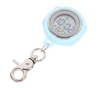 OATIPHO Electronic Fob Watch with Stopwatch W isplay and Luminous Dial Alloy and Silicone Clip on Pocket Watch for Students and Exams