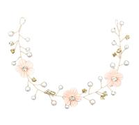 OATIPHO Elegant Faux Pearl Wedding Hair Vine for Brides Bridesmaids Premium Flower Headpiece Classic Bridal Accessory for Weddings Birthdays and Formal Occasions