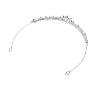 OATIPHO Elegant Small Rhinestone Bridal Crown Headband for Women Sparkling Crystal Wedding Tiara Hair Accessory Versatile Glamorous Headpiece for Brides Classic and Modern Gown Styles