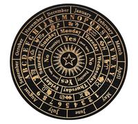 OATIPHO Elegant Wooden Pendulum Divination Board Versatile Witchcraft Decor for Spiritual Exploration Meticulously Crafted with Markings for Home and Altar Use