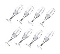 OATIPHO Empty Lip Gloss Tube Lip Gloss Container Mini Wine Glass Shaped 8Pcs 3.14X0.79X0.79Inch Portable Refillable Cosmetic Vials with Stoppers and Caps