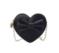 OATIPHO Girls Heart Crossbody Bag Pu Leather Bowknot Messenger Bag Small Shoulder Purse for Toddlers Birthday Party School Use